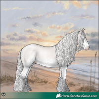 Horse Color:Platinum White Spotted Palomino Pearl 