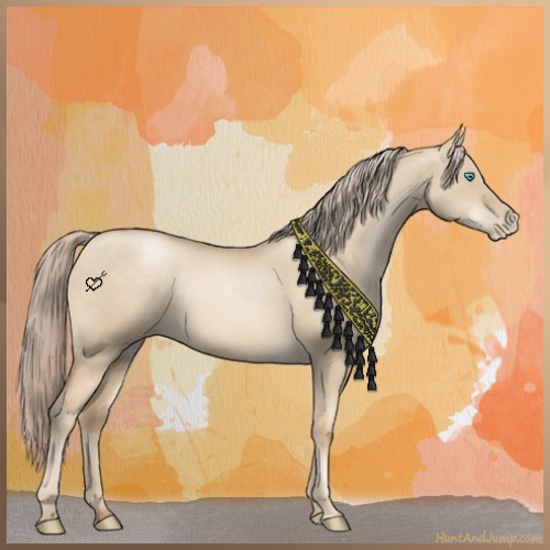 Horse Color:Chocolate Palomino Pearl Dun Sabino