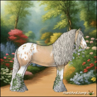 Horse Color:Watercolor White Spotted Silver Bay Dun Splash Appaloosa 