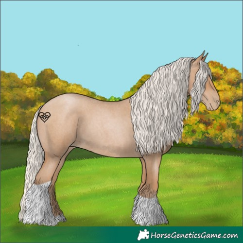 Horse Color:Silver Blue Roan Pearl Tobiano