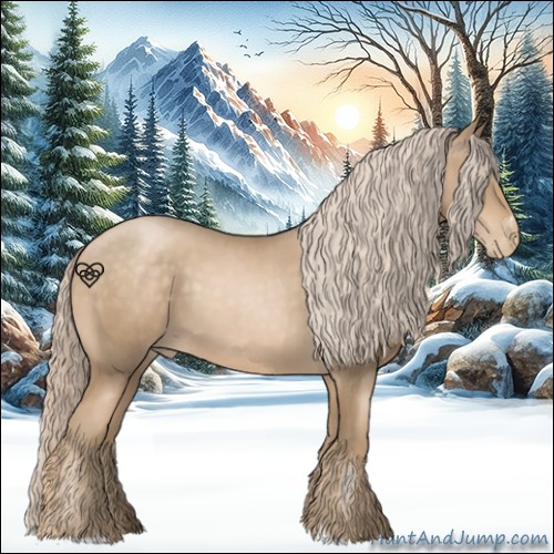 Horse Color:Chocolate Palomino Pearl Sabino