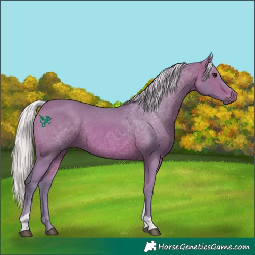 Horse Color:Watercolor Silver Bay Tobiano 