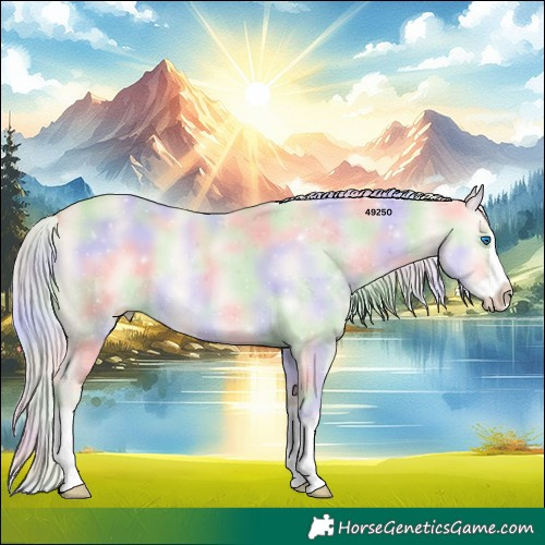Horse Color:Nacre Cremello Splash 