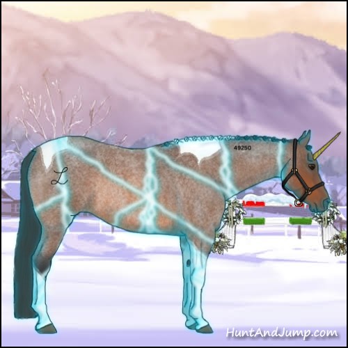 Horse Color:Thunderstruck Brown Roan Tobiano Rabicano 