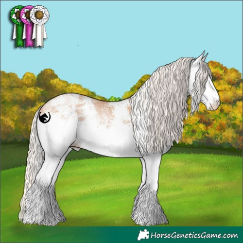 Horse Color:White Spotted Silver Bay Pearl 