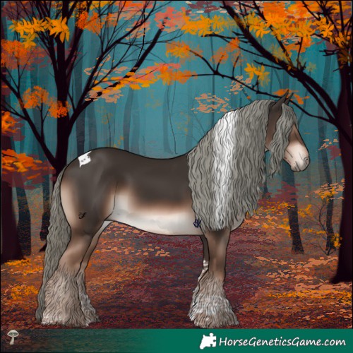 Horse Color:Liver Chestnut Mushroom Tobiano 