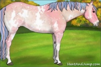Horse Color:Painted Watercolor White Spotted Silver Blue Onyx Ice