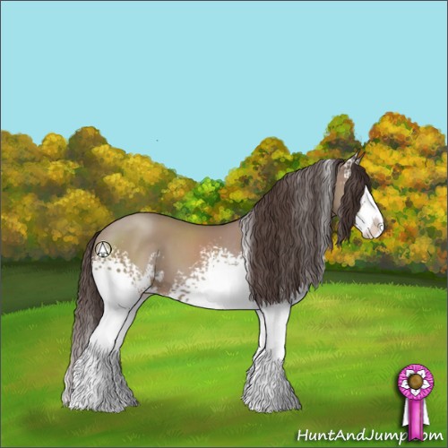 Horse Color:White Spotted Classic Champagne Sabino Splash 