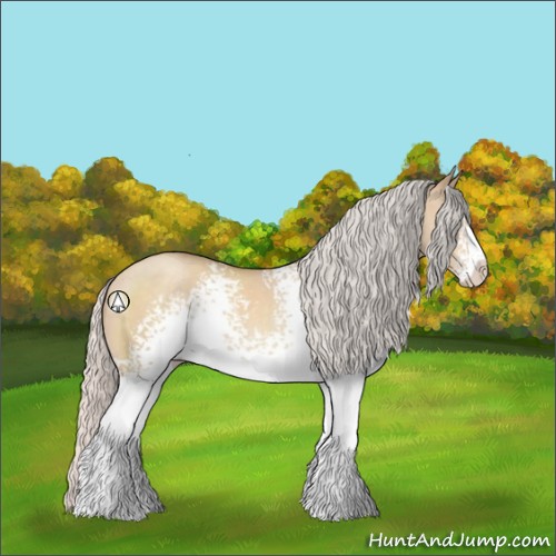 Horse Color:White Spotted Silver Classic Champagne Dun Sabino 