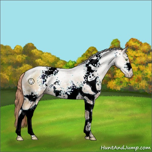 Horse Color:White Spotted Classic Champagne Ice Pearl 
