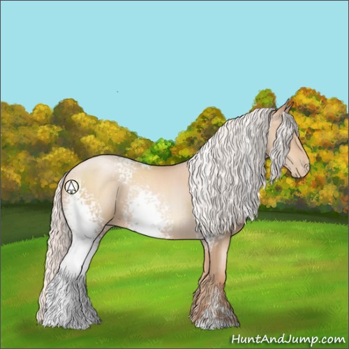 Horse Color:White Spotted Silver Classic Champagne Pearl Sabino 