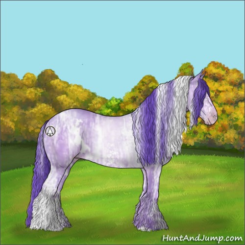 Horse Color:Watercolor White Spotted Sable Champagne Ice 