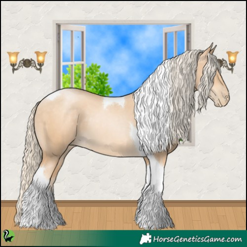 Horse Color:Gold Cream Champagne Pearl Tobiano