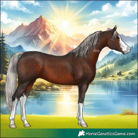 Horse Color:White Spotted Silver Brown