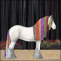 Horse Color:Painted Silver Sable Champagne Pearl Splash Tobiano Rabicano 