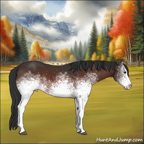 Horse Color:White Spotted Brown 