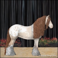 Horse Color:Amber Champagne Dun Tobiano Varnish 