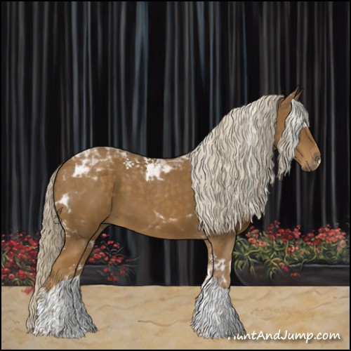 Horse Color:Chocolate Palomino Tobiano Rabicano