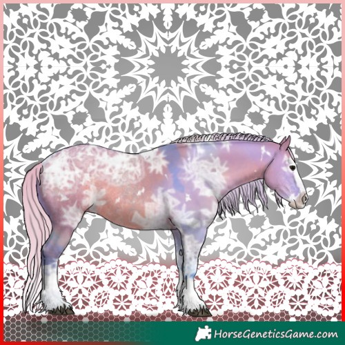 Horse Color:Watercolor White Spotted Silver Grullo Ice Splash 