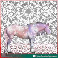 Horse Color:Watercolor White Spotted Silver Grullo Ice Splash 