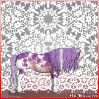 Horse Color:Watercolor White Spotted Liver Chestnut Mushroom Sabino Splash 