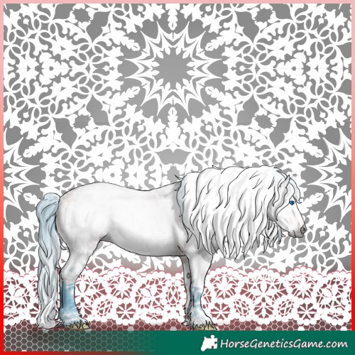 Horse Color:Gray Watercolor White Spotted Buckskin Dun Splash Tobiano 