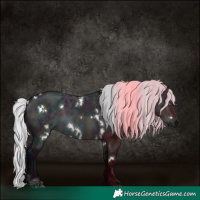 Horse Color:White Spotted Midnight Silver Brown Chinchilla Ice Dun 