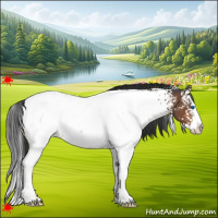 Horse Color:White Spotted Bay Splash Near Fewspot 