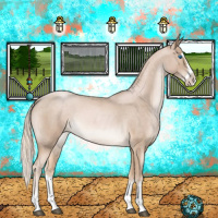 Horse Color:Chocolate Palomino Roan Pearl Splash 