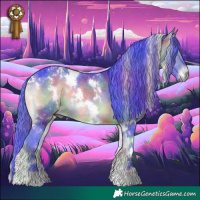 Horse Color:Nacre Watercolor White Spotted Brown Onyx