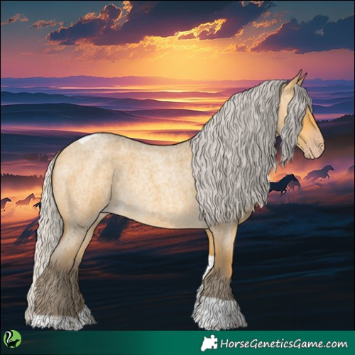 Horse Color:Silver Sable Cream Champagne Roan Tobiano 