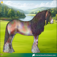 Horse Color:Nacre White Spotted Liver Red Onyx