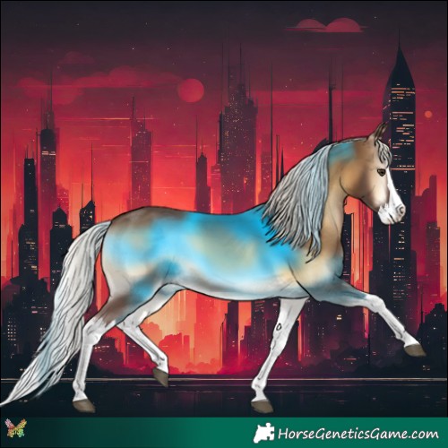 Horse Color:Chocolate Palomino Onyx Splash