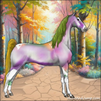 Horse Color:Watercolor Brown Onyx Splash Tobiano 