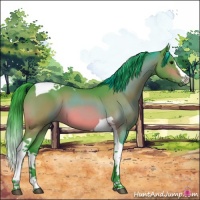 Horse Color:Watercolor Brown Splash Tobiano 
