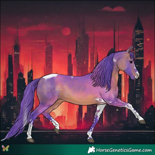 Horse Color:Watercolor Bay Splash Tobiano 