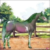 Horse Color:Watercolor Brown Splash Tobiano 
