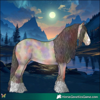 Horse Color:Nacre Amber Champagne Dun 