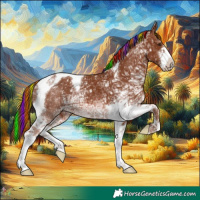 Horse Color:Painted White Spotted Chestnut Ice Tobiano