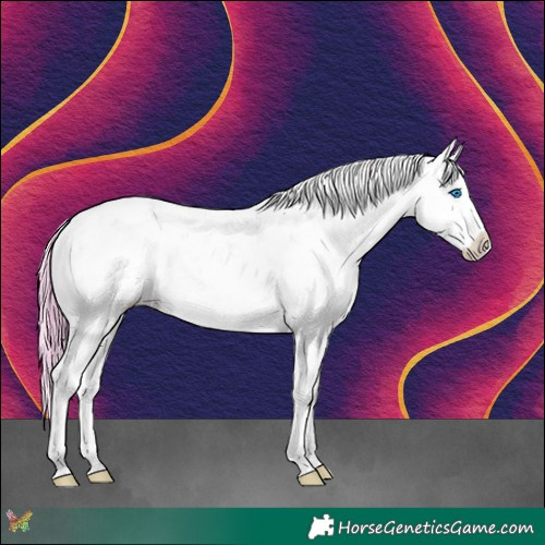Horse Color:Watercolor Buckskin Onyx Sabino Splash