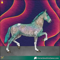 Horse Color:Painted Watercolor White Spotted Blue Onyx Ice Tobiano 
