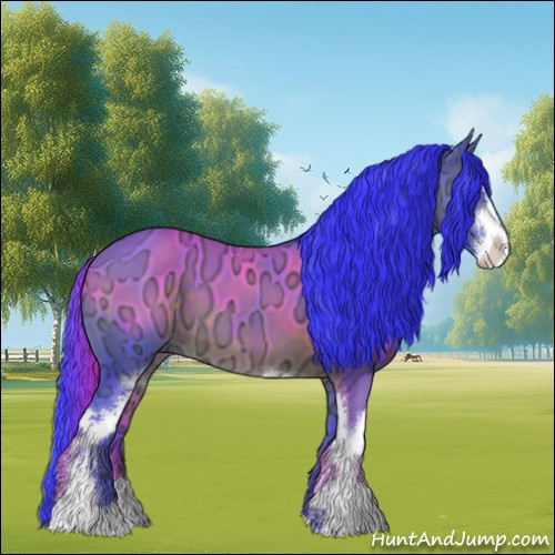 Horse Color:Watercolor Brown Ice Sabino