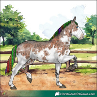 Horse Color:Painted White Spotted Brown Ice Sabino Splash 