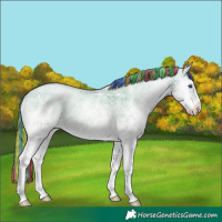 Horse Color:Painted White Spotted Smoky Blue Onyx Ice Pearl Splash 