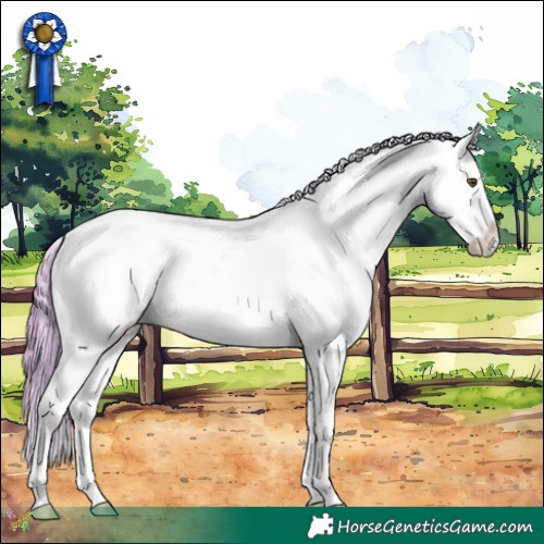 Horse Color:Watercolor Sable Champagne Onyx Sabino Varnish 