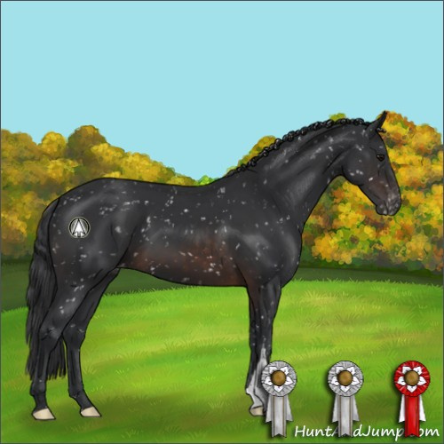 Horse Color:Brown Mushroom Snowflake Varnish 