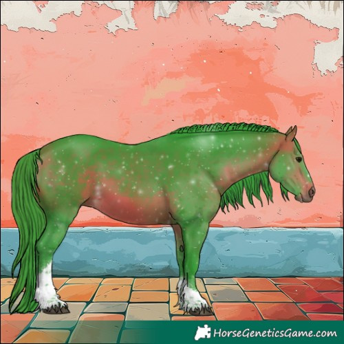 Horse Color:Watercolor Bay Tobiano