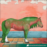 Horse Color:Watercolor Bay Tobiano 