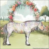 Horse Color:Nacre Watercolor White Spotted Silver Black Ice Tobiano 
