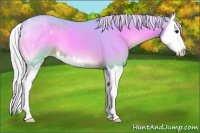 Horse Color:Watercolor Silver Blue Onyx Splash
